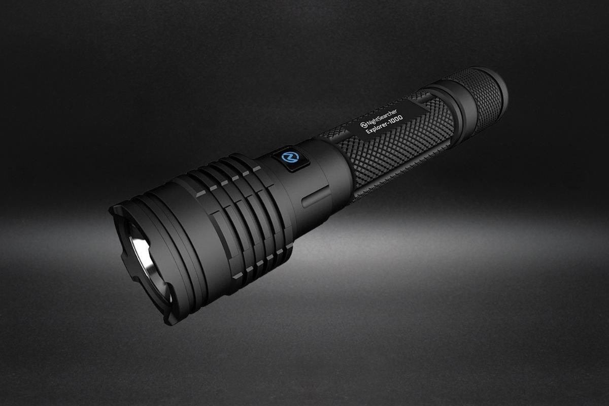 1000 Rechargeable LED Tactical Flashlight Franklin NightSearcher Explorer 